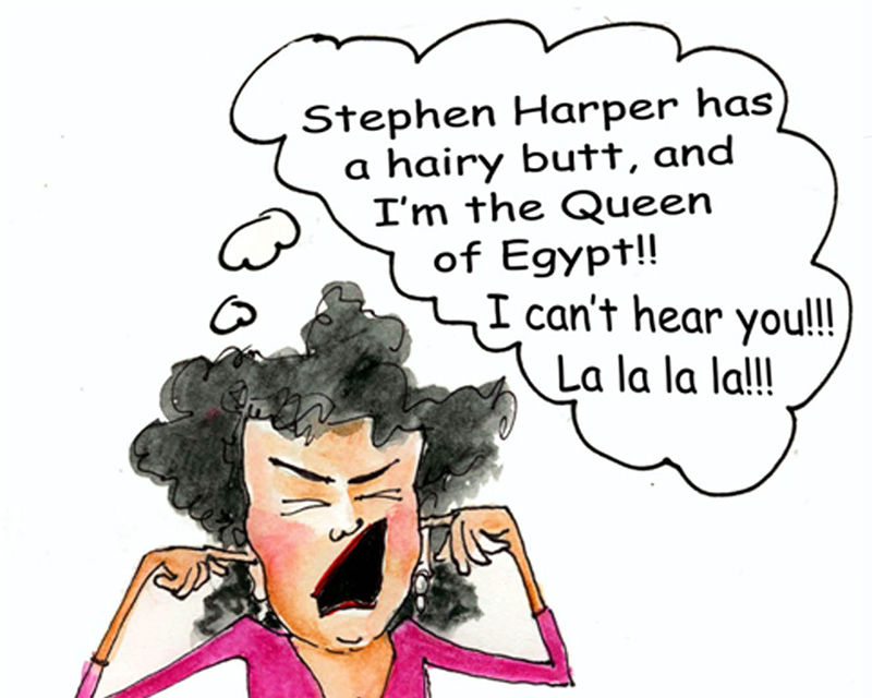 Woman in denial